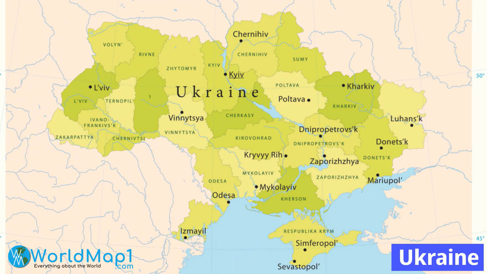 Ukraine Political Map